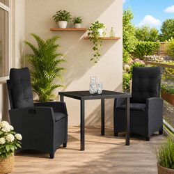 Quality 3 Piece Garden Dining Set with Cushions