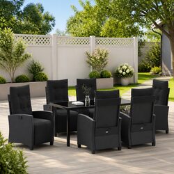 Comfortable 7 Piece Outdoor Dining Set with Practical Features