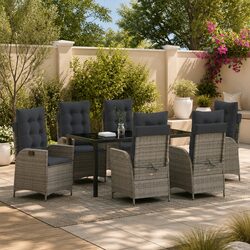 Practical 7-Piece Garden Dining Set for Relaxing Meals
