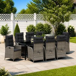 Practical 9-Piece Garden Dining Set for Comfort and Value