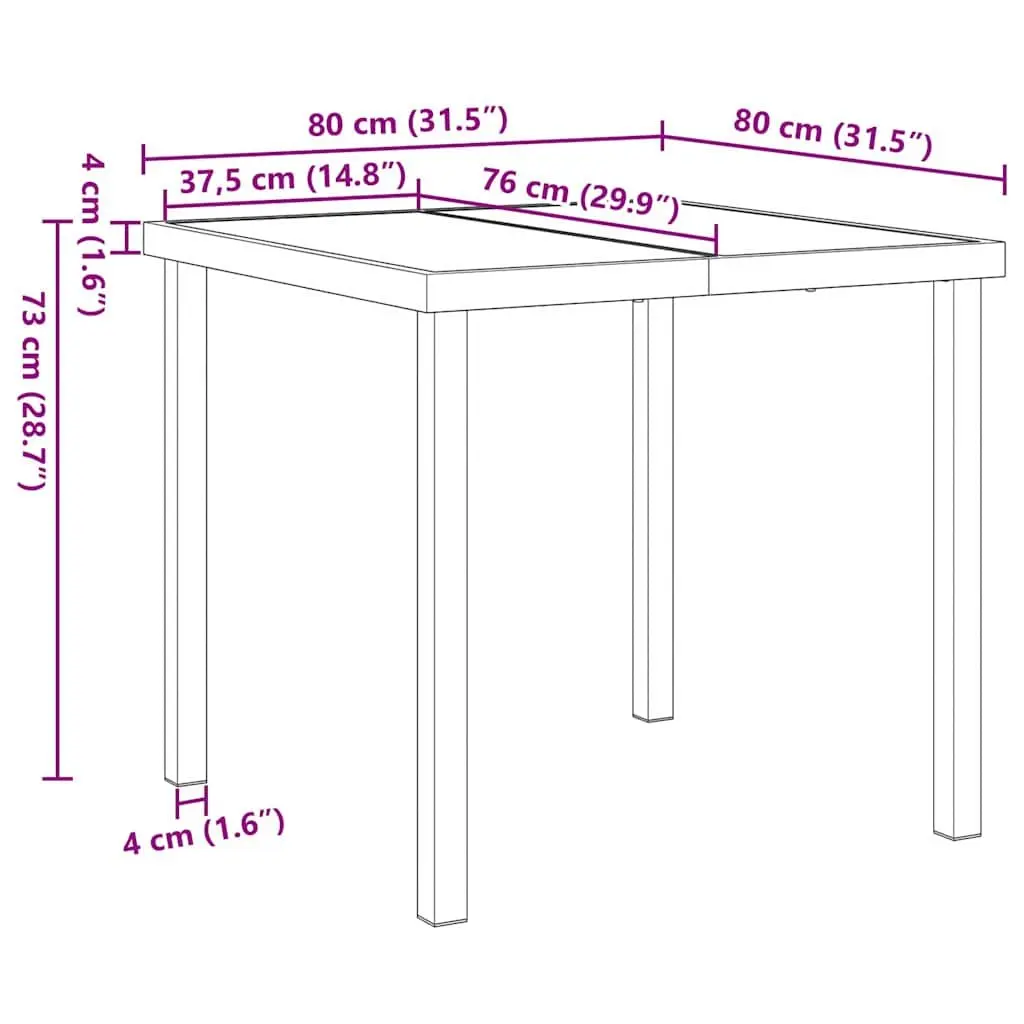 5 Piece Black Rattan Set for Outdoor Dining