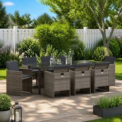 Reliable 9 Piece Garden Dining Set for Your Outdoor Space