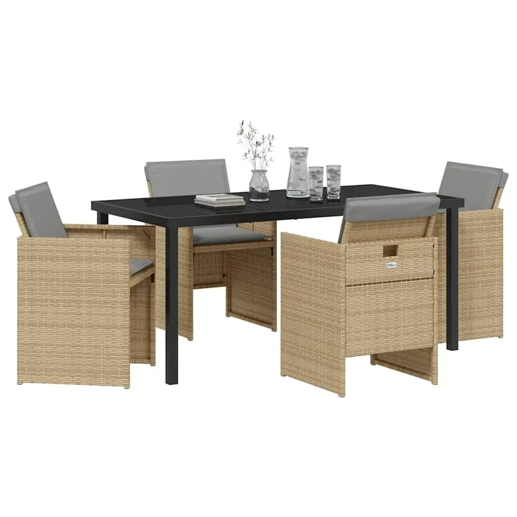5-Piece Beige Dining Set