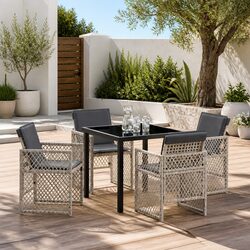 Quality 5-Piece Garden Dining Set, Practical for Outdoors