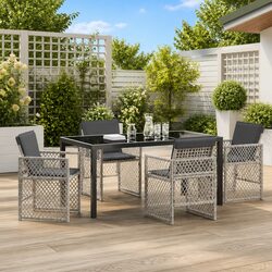 Quality Light Grey Garden Dining Set: Comfort Meets Value