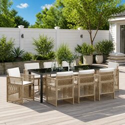 Practical and Stylish 9-Piece Garden Dining Set
