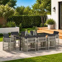 9-Piece Outdoor Dining Set: Comfort Meets Durability