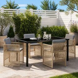 Reliable 5-Piece Dining Set for Outdoor Use