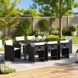 Comfortable 9-Piece Outdoor Dining Set for Great Value