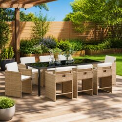 Reliable 9-Piece Garden Dining Set for Outdoor Enjoyment