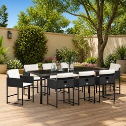 Quality and Comfort in a 9-Piece Garden Dining Set