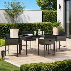Value-Focused 5-Piece Outdoor Dining Set in Grey