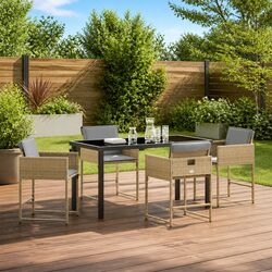 Comfortable 5-Piece Dining Set for Outdoor Use