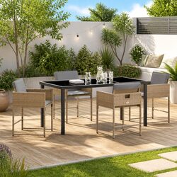 Reliable 5-Piece Garden Dining Set with Comfort