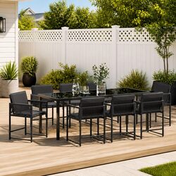 Welcoming 9 Piece Outdoor Dining Set for Your Home