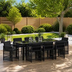 Quality 9-Piece Garden Dining Set for Comfort and Style