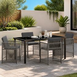 Practical 5 Piece Garden Dining Set with Comfort and Style