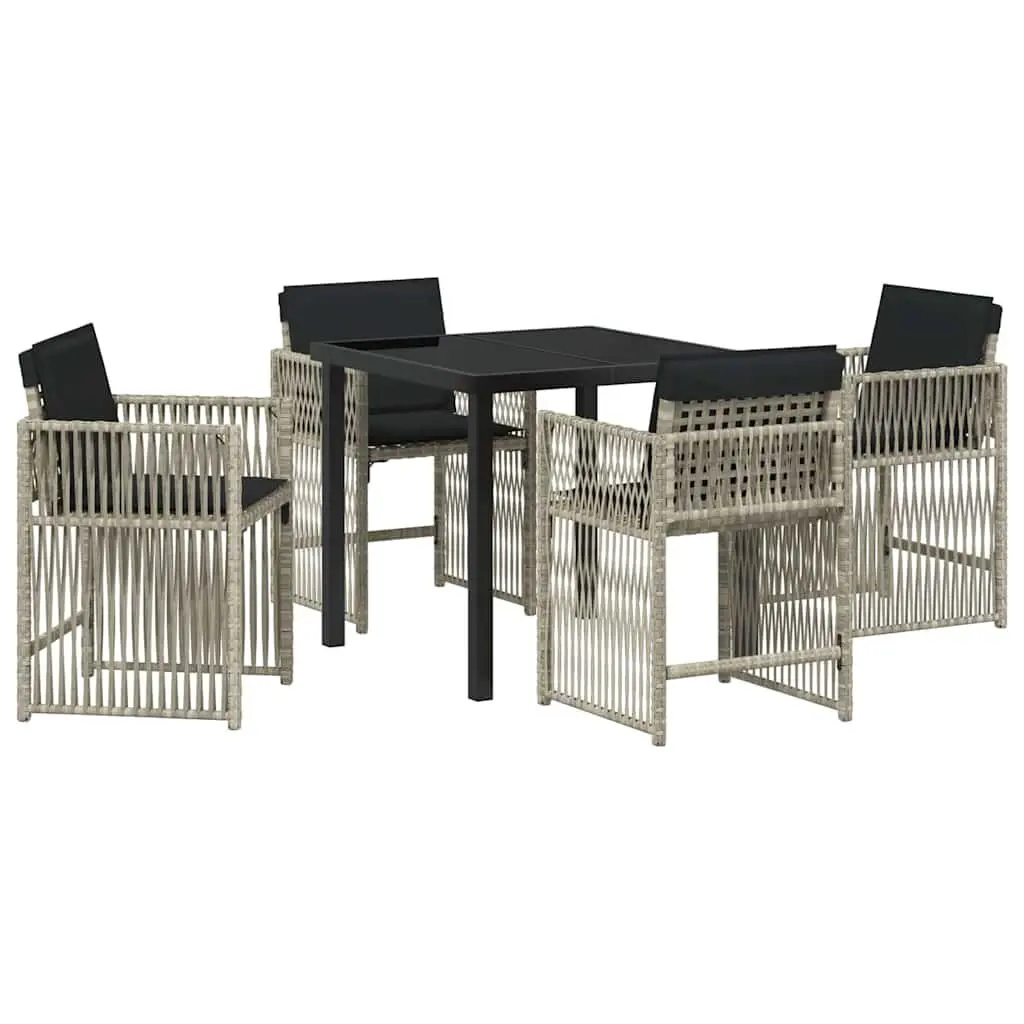 5 Piece Garden Dining Set with Cushions