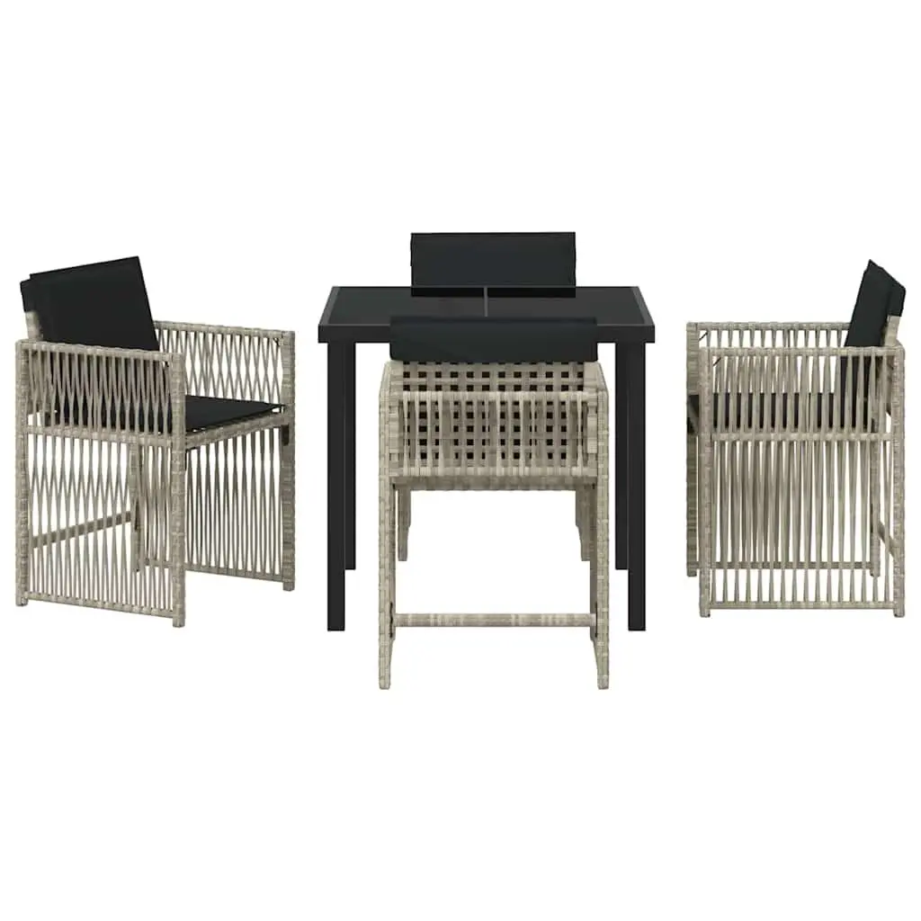 5 Piece Garden Dining Set with Cushions