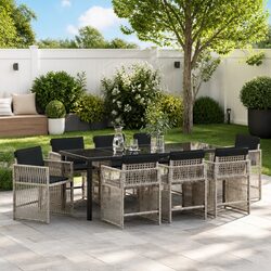 Comfort and Value in a 9-Piece Garden Dining Set
