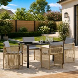 Warm and Practical 5-Piece Outdoor Dining Set