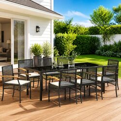 Reliable and Stylish 9-Piece Garden Dining Set