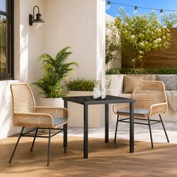 Comfortable and Durable Brown Dining Set for Outdoors