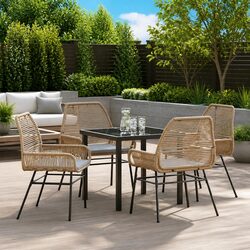 Reliable 5 Piece Garden Dining Set with Comfort Features