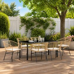 Reliable 7-Piece Garden Dining Set for Everyday Use