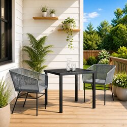 Reliable 3-Piece Outdoor Dining Set with Cushions