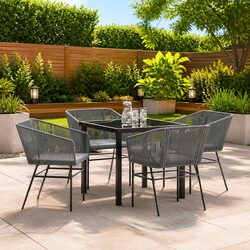 5 Piece Garden Dining Set with Cushions for Your Comfort