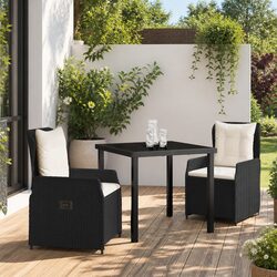 Reliable and Practical Black Rattan Garden Dining Set