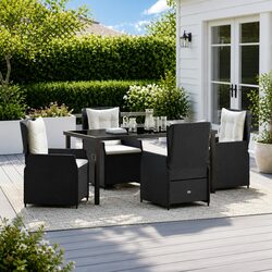 Comfortable 5-Piece Outdoor Dining Set with Value