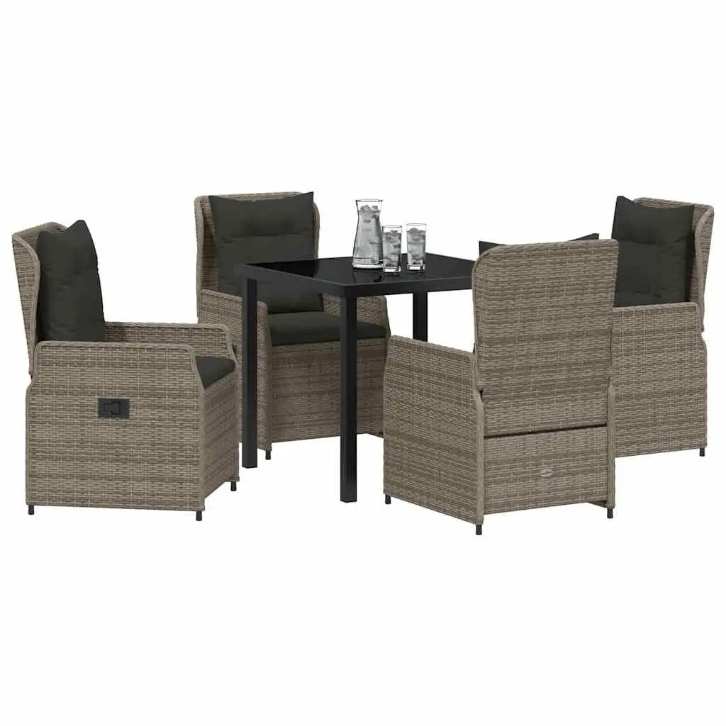 5-Piece Outdoor Dining Set in Grey