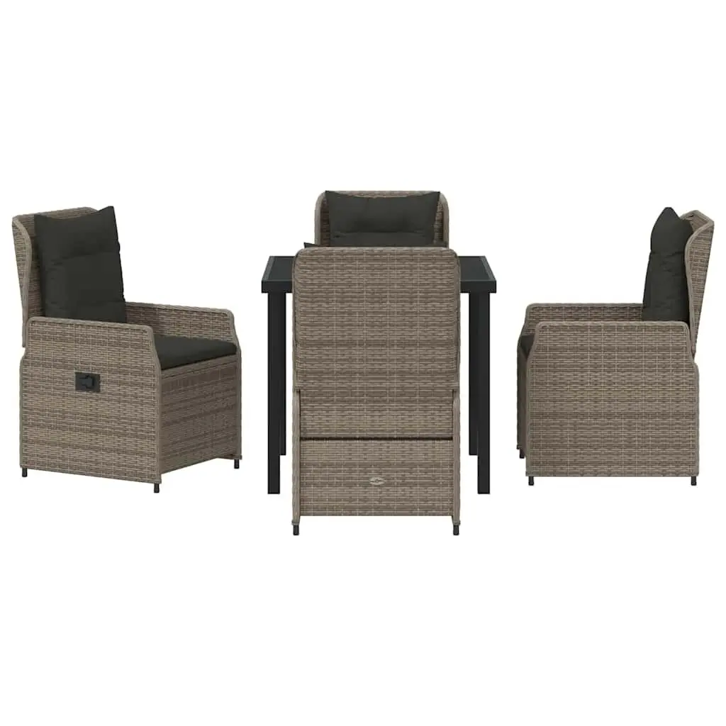5-Piece Outdoor Dining Set in Grey