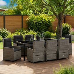 Dependable 9-Piece Grey Outdoor Dining Set