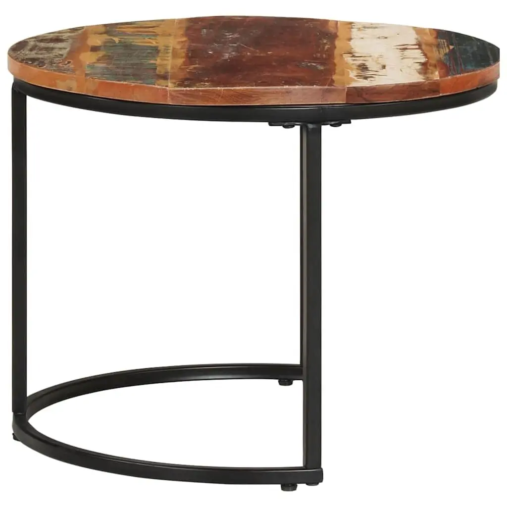 Nesting Tables Set of 2 Solid Reclaimed Wood Coffee Table Living Room Accent