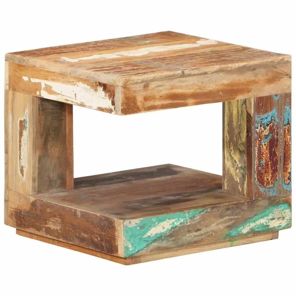 Reclaimed Wood Coffee Table Accent Table Brown 45x45x40cm Handmade Solid Living Room Side Table