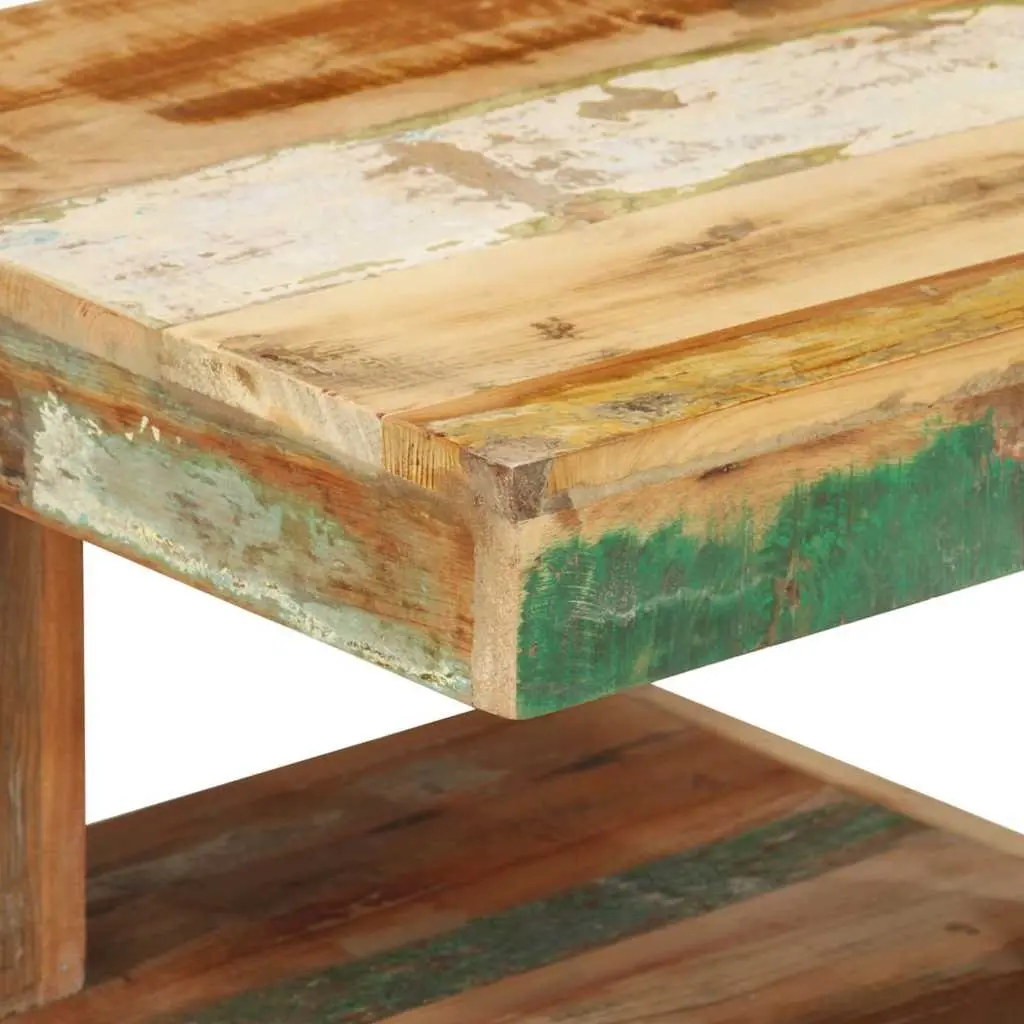 Reclaimed Wood Coffee Table Accent Table Brown 45x45x40cm Handmade Solid Living Room Side Table