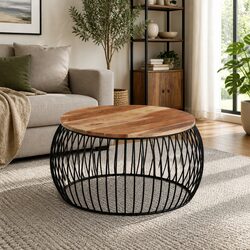 Reliable Brown Ø68 cm Wooden Coffee Table for Any Room