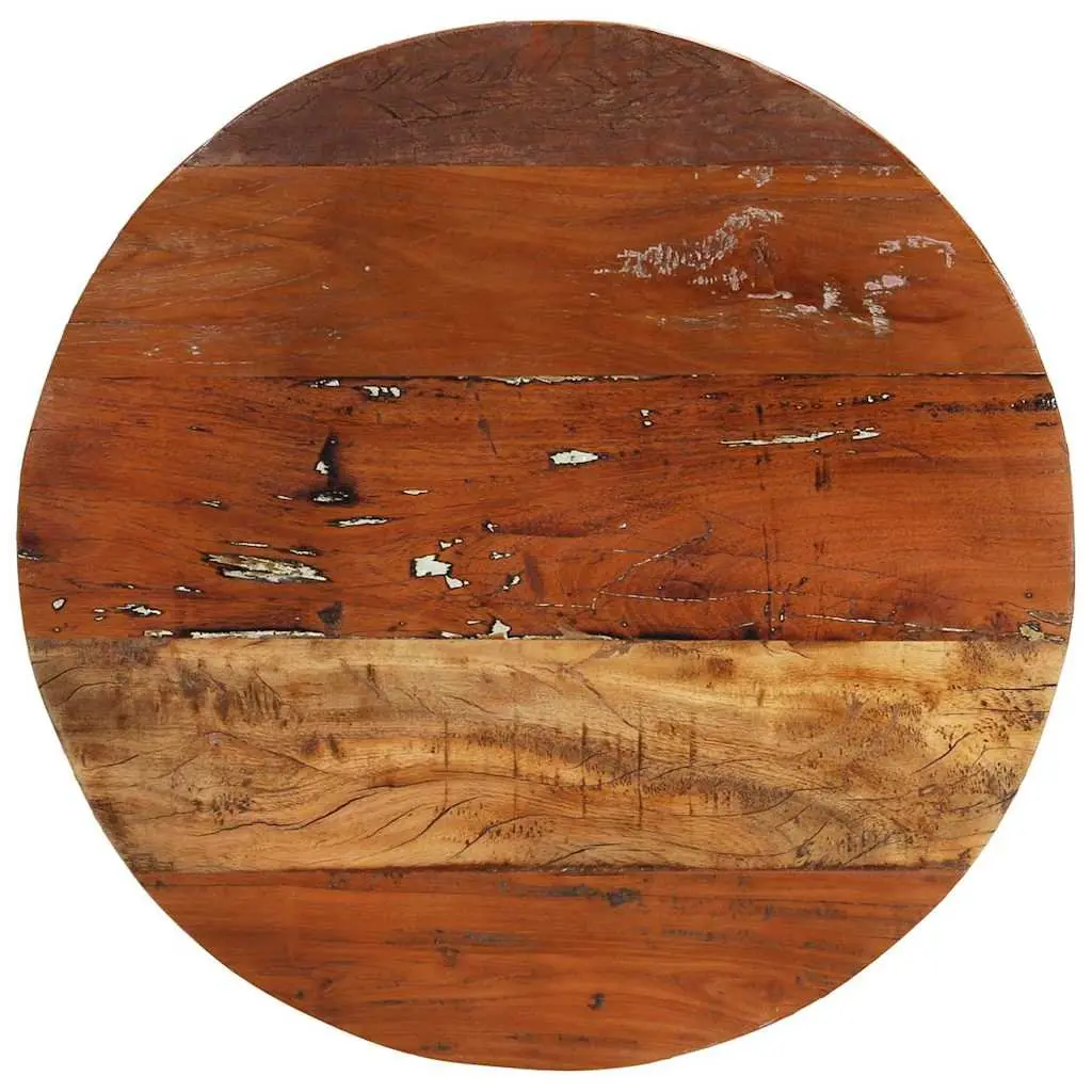 Coffee Table Ø68cm Solid Reclaimed Wood Handmade Vintage Side Table Accent