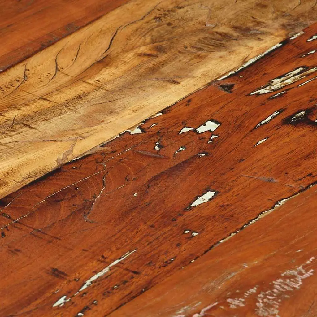 Coffee Table Ø68cm Solid Reclaimed Wood Handmade Vintage Side Table Accent