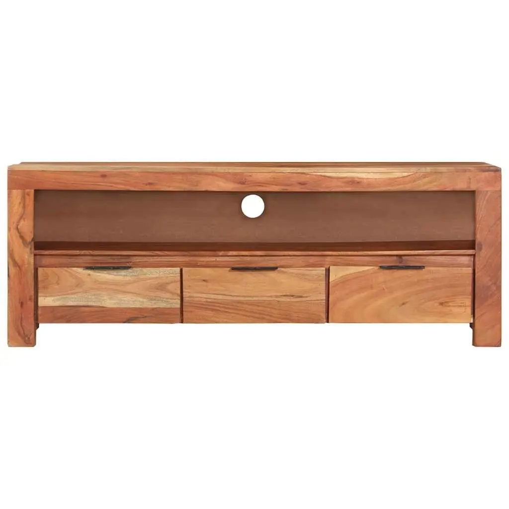 TV Cabinet Media Storage Unit 110x30x40 cm Solid Wood Acacia Brown