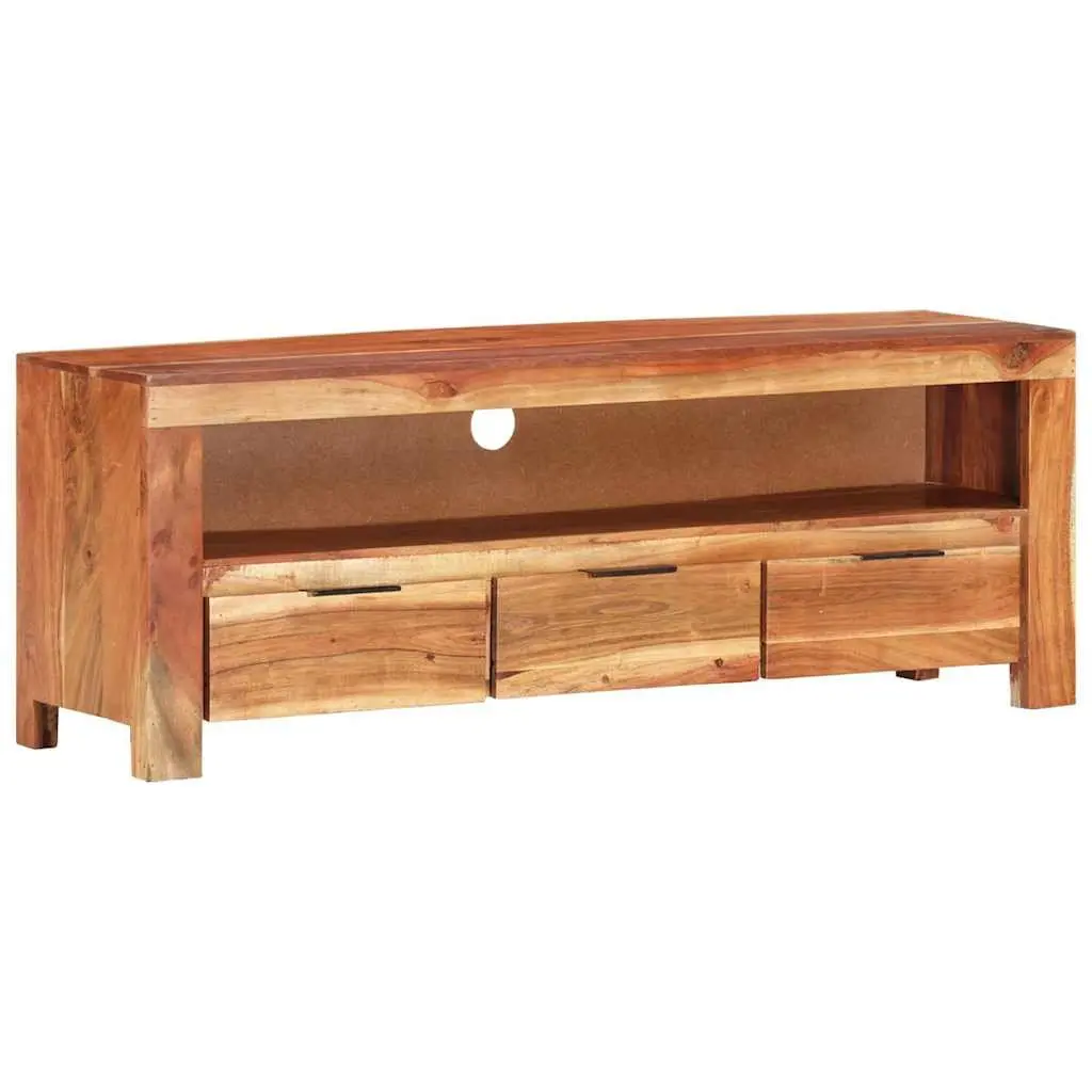 TV Cabinet Media Storage Unit 110x30x40 cm Solid Wood Acacia Brown