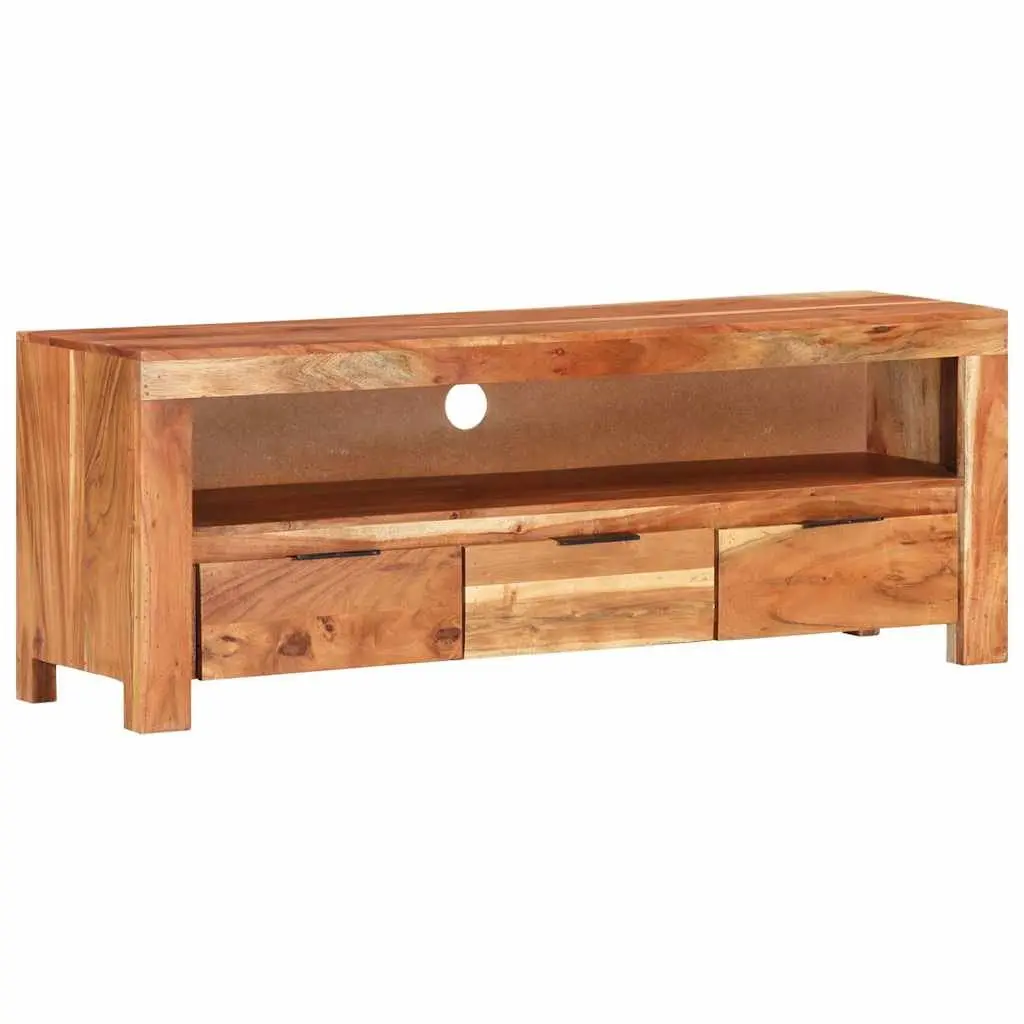 TV Cabinet Media Storage Unit 110x30x40 cm Solid Wood Acacia Brown