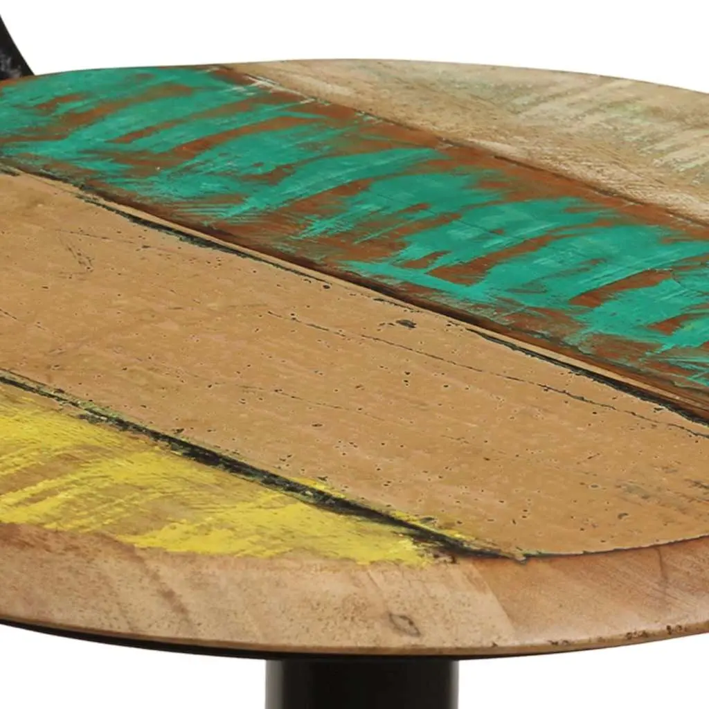 Bar Stools Kitchen Dining Room Seating 2 pcs Solid Reclaimed Wood Multicolour