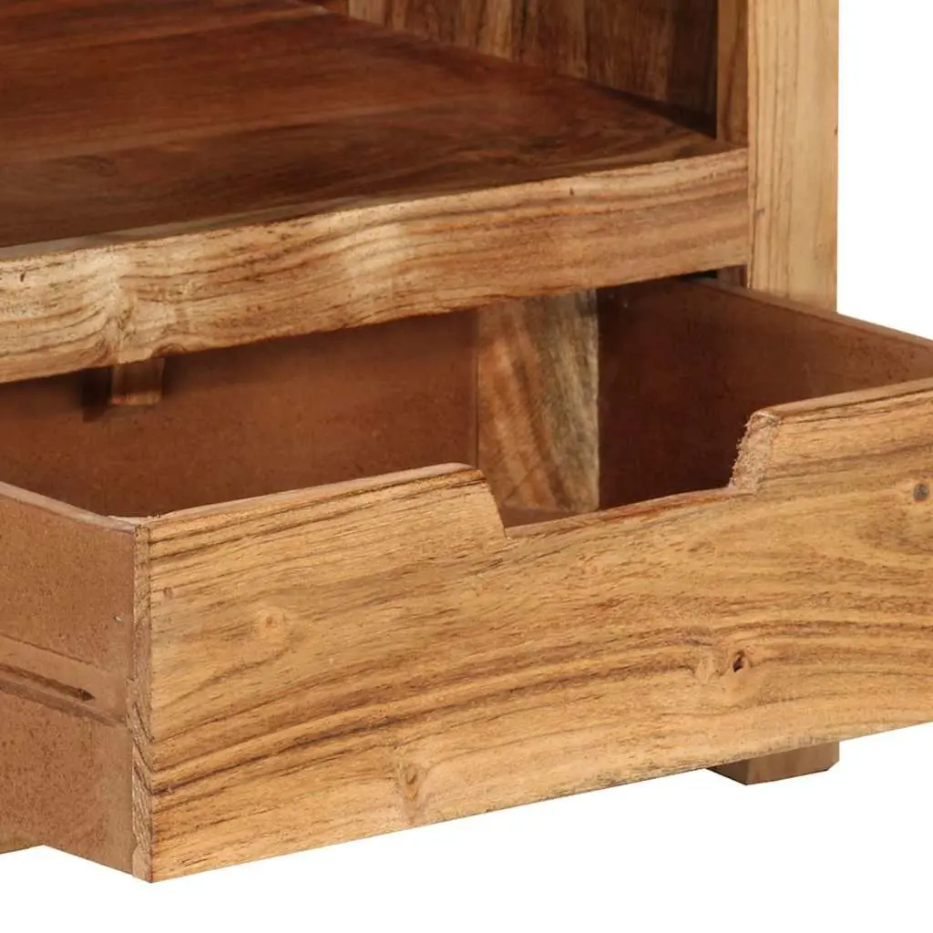 TV Cabinet 88x35x40 cm Solid Wood Acacia Brown Living Room Storage Unit