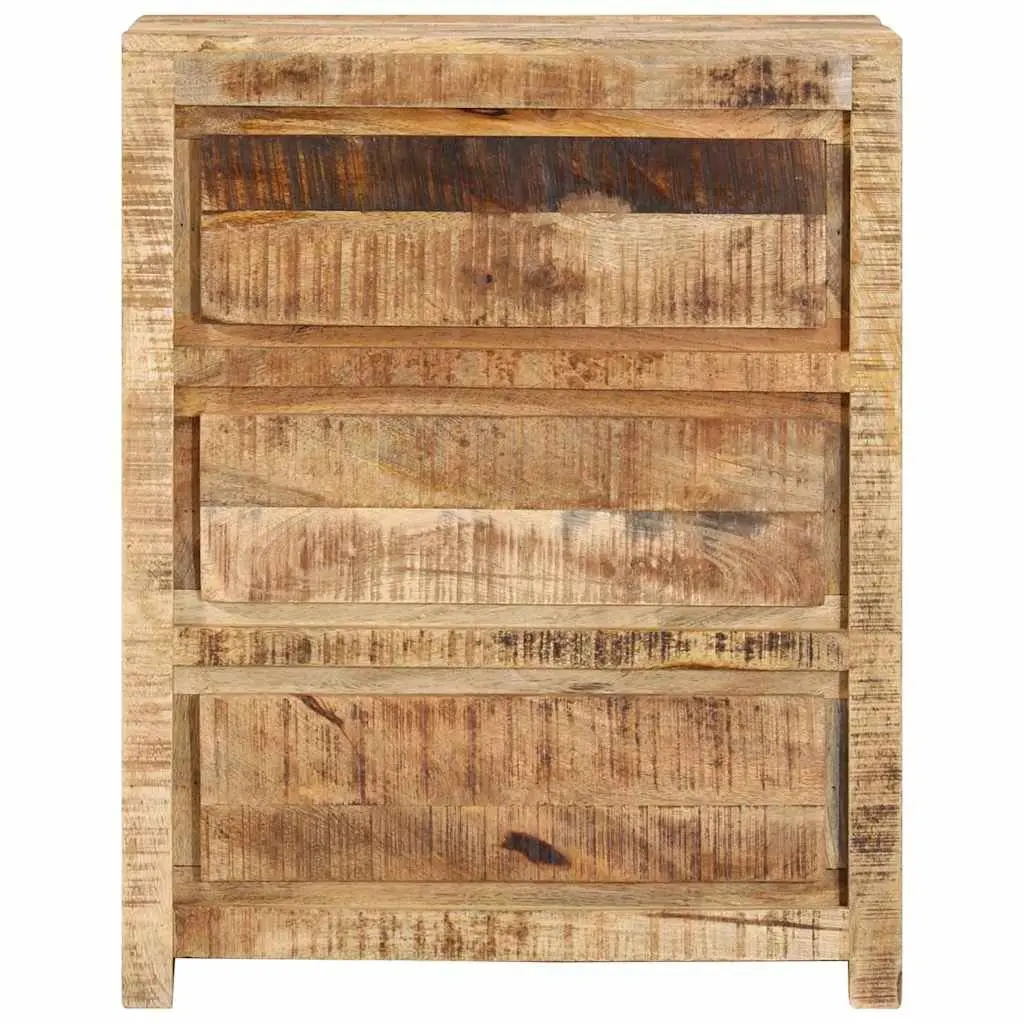 Drawer Cabinet 60x33x75 cm Solid Wood Mango Brown Storage Chest 3 Drawers