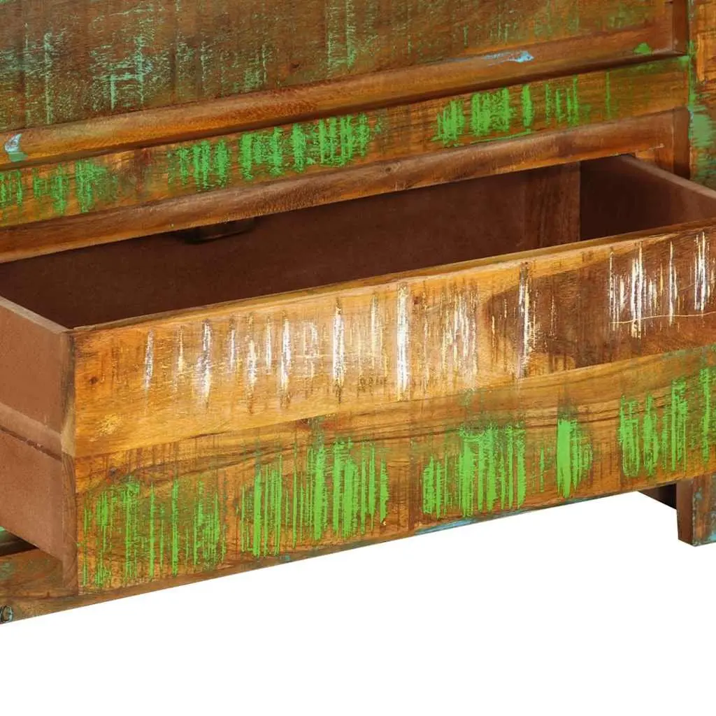 Drawer Cabinet Chest of Drawers Solid Reclaimed Wood Multicolour Storage