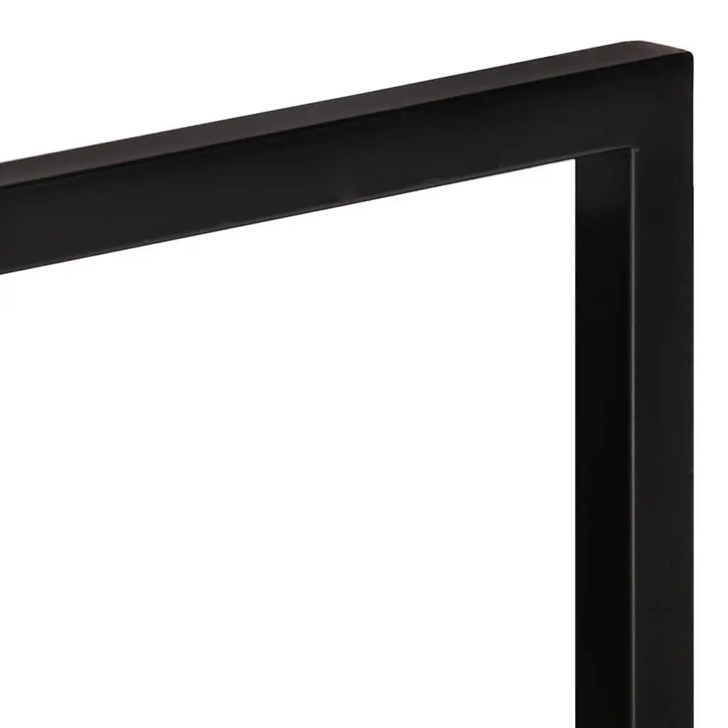 Wall Shelves 2 pcs Solid Wood Acacia Steel Frame Floating Display Brown